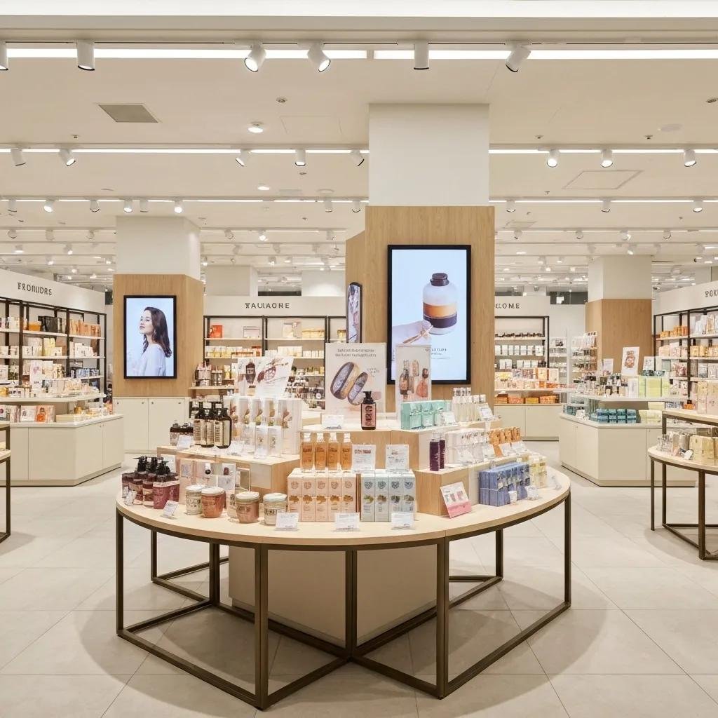 Well-arranged product display in a retail space, demonstrating best practices for high-quality visuals on Google Business Profile