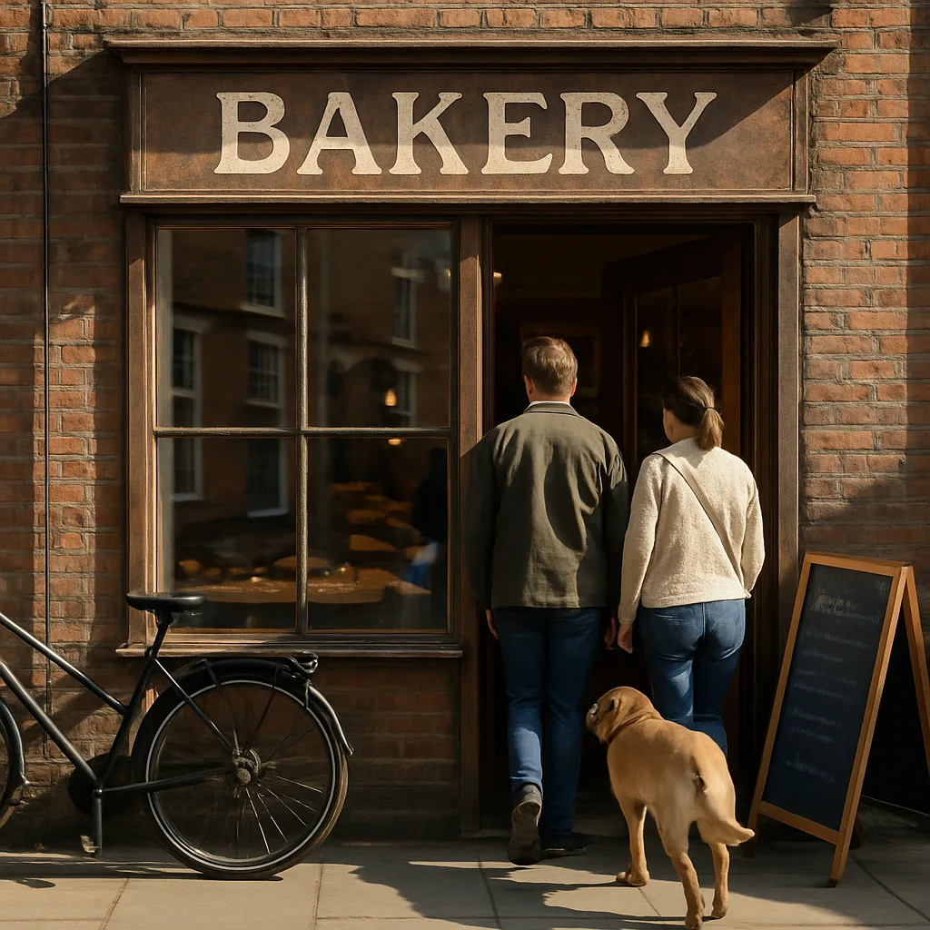 Customers entering a busy Northampton shopfront after local lead generation results