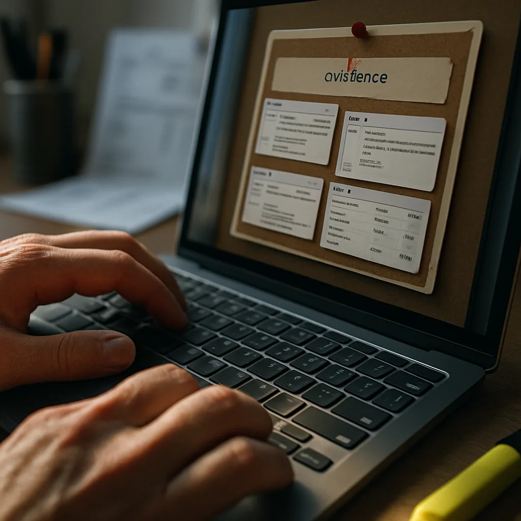 Hands compiling evidence file for Google review dispute in Northampton office