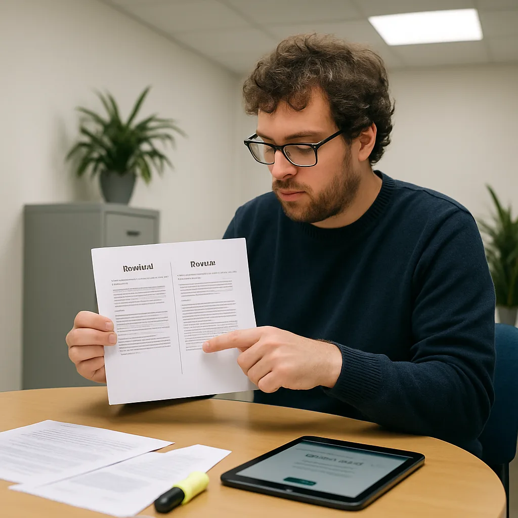 Person comparing respond versus dispute options for a customer review in Northampton