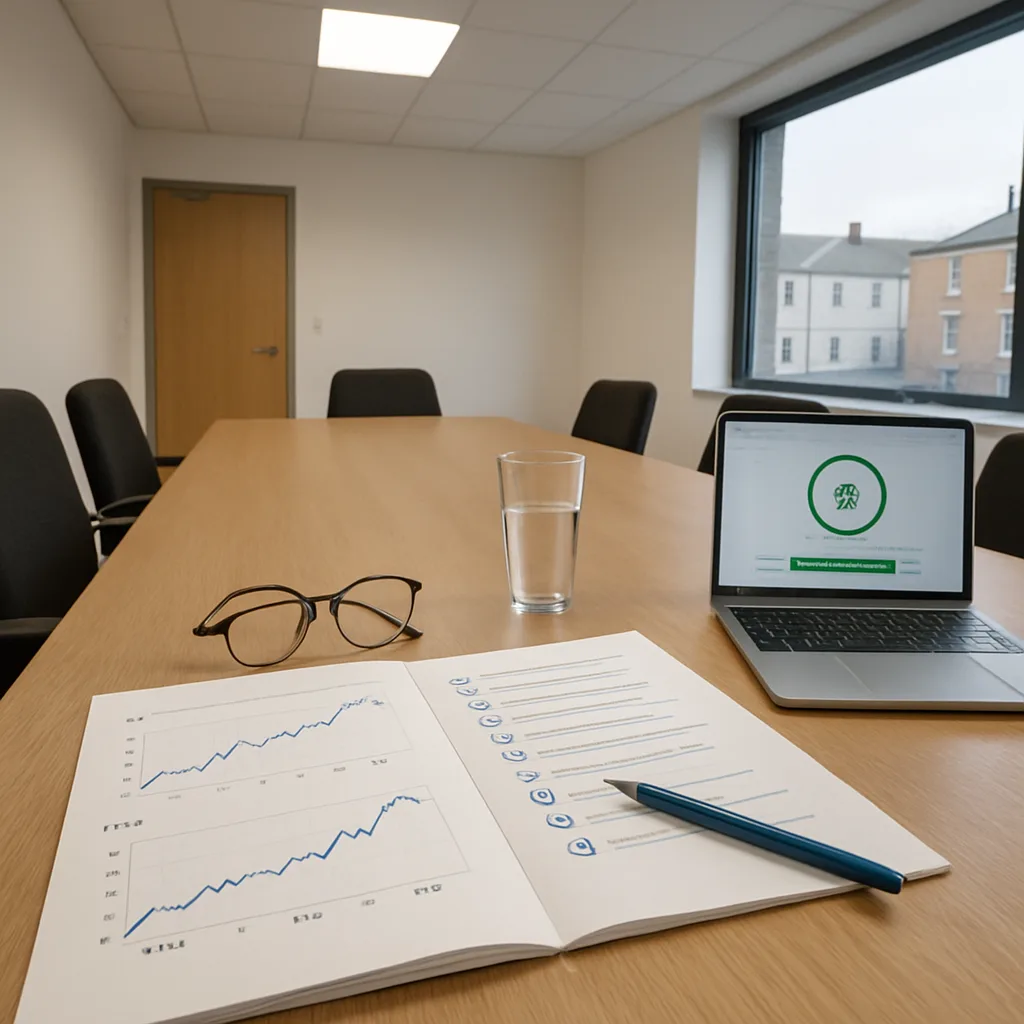 Completed SEO audit report on office table after Northampton consultancy review